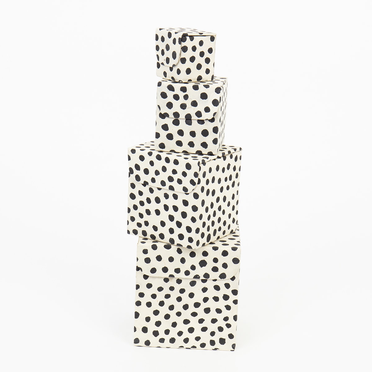 DOTTED Boxes 4-set, whi/black
