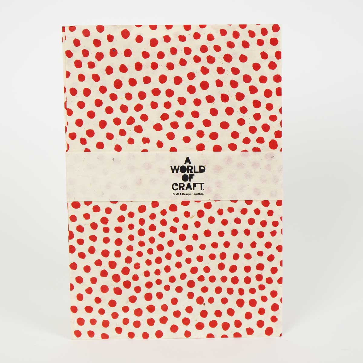 DOTTED Paper bag 2-p, offwhite/red