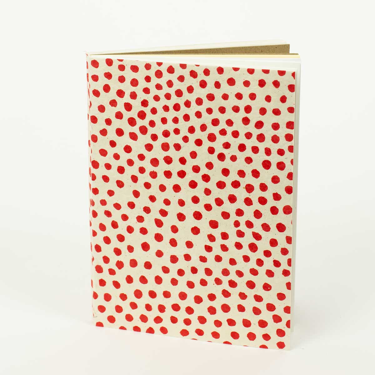 DOTTED Skrivbok A5, vit/röd