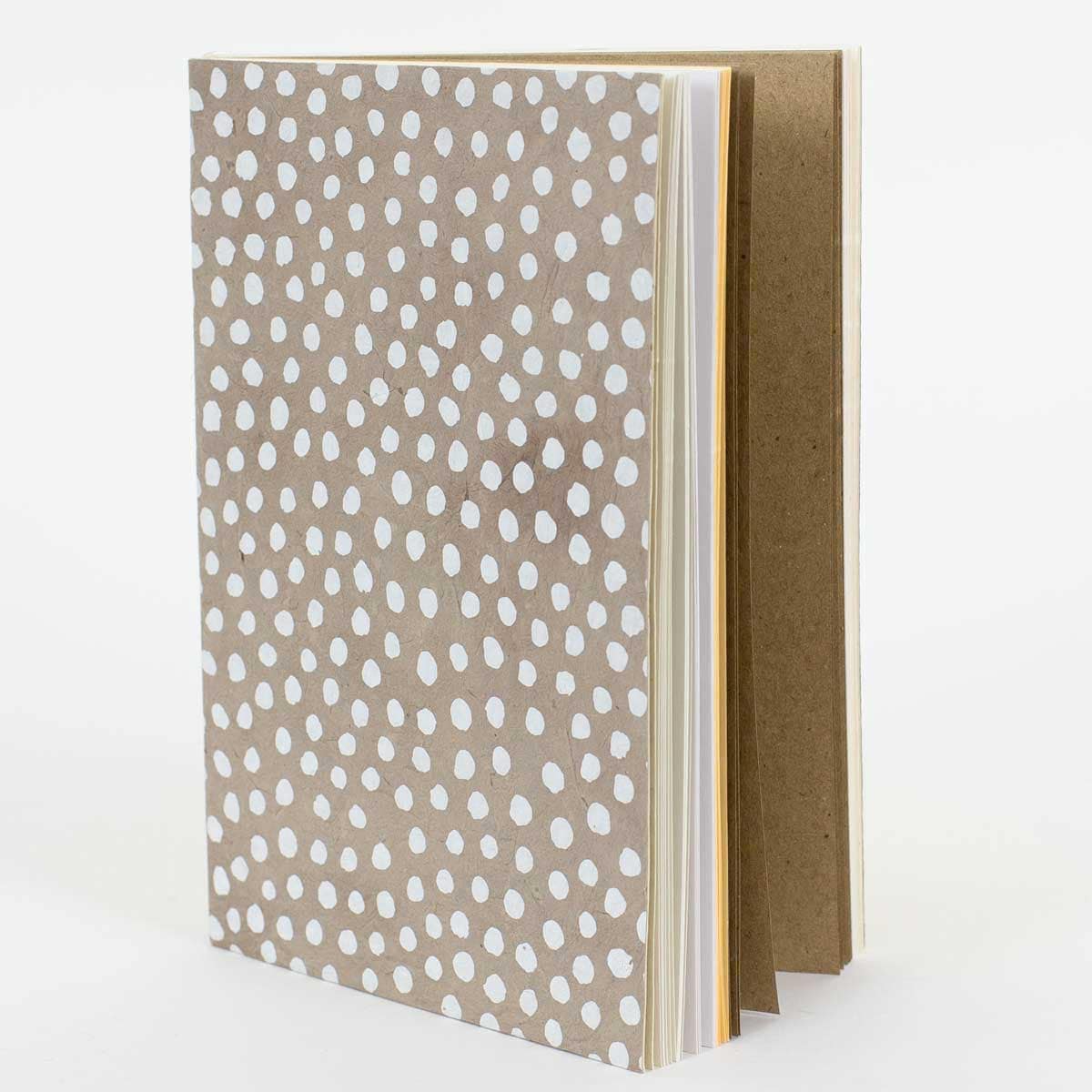 DOTTED Notebook A5, beige/white