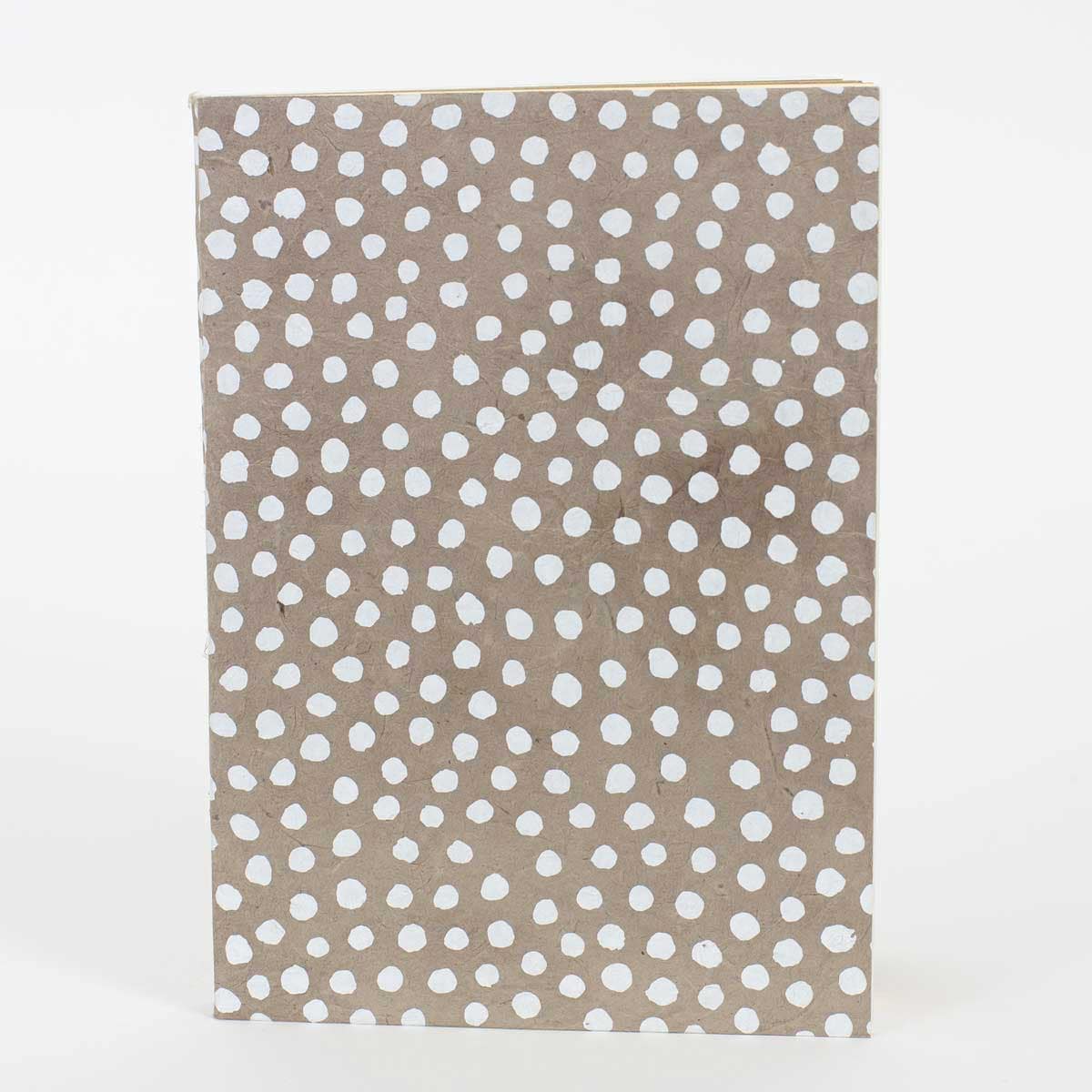 DOTTED Skrivbok A5, beige/vit