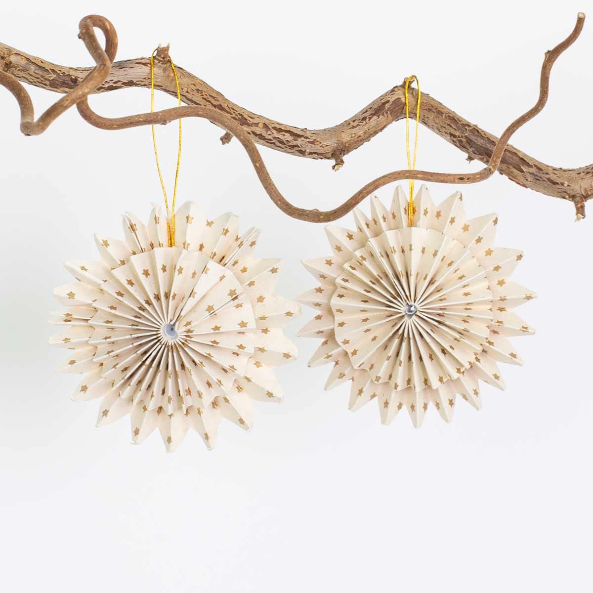 DOUBLE STAR Ornament 2-pack, white