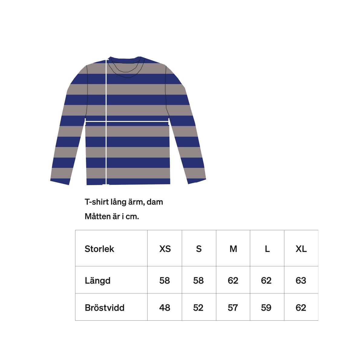 AWOC Woman T-shirt, long sleeve, blue/grey