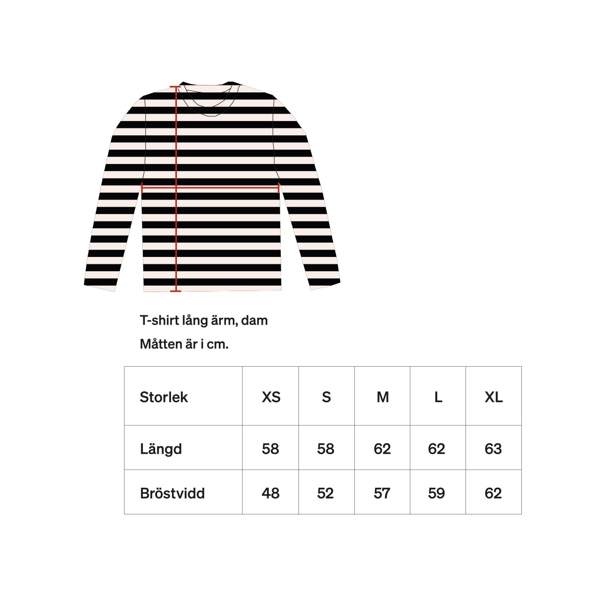 AWOC Woman T-shirt, long sleeve, black/offwhite