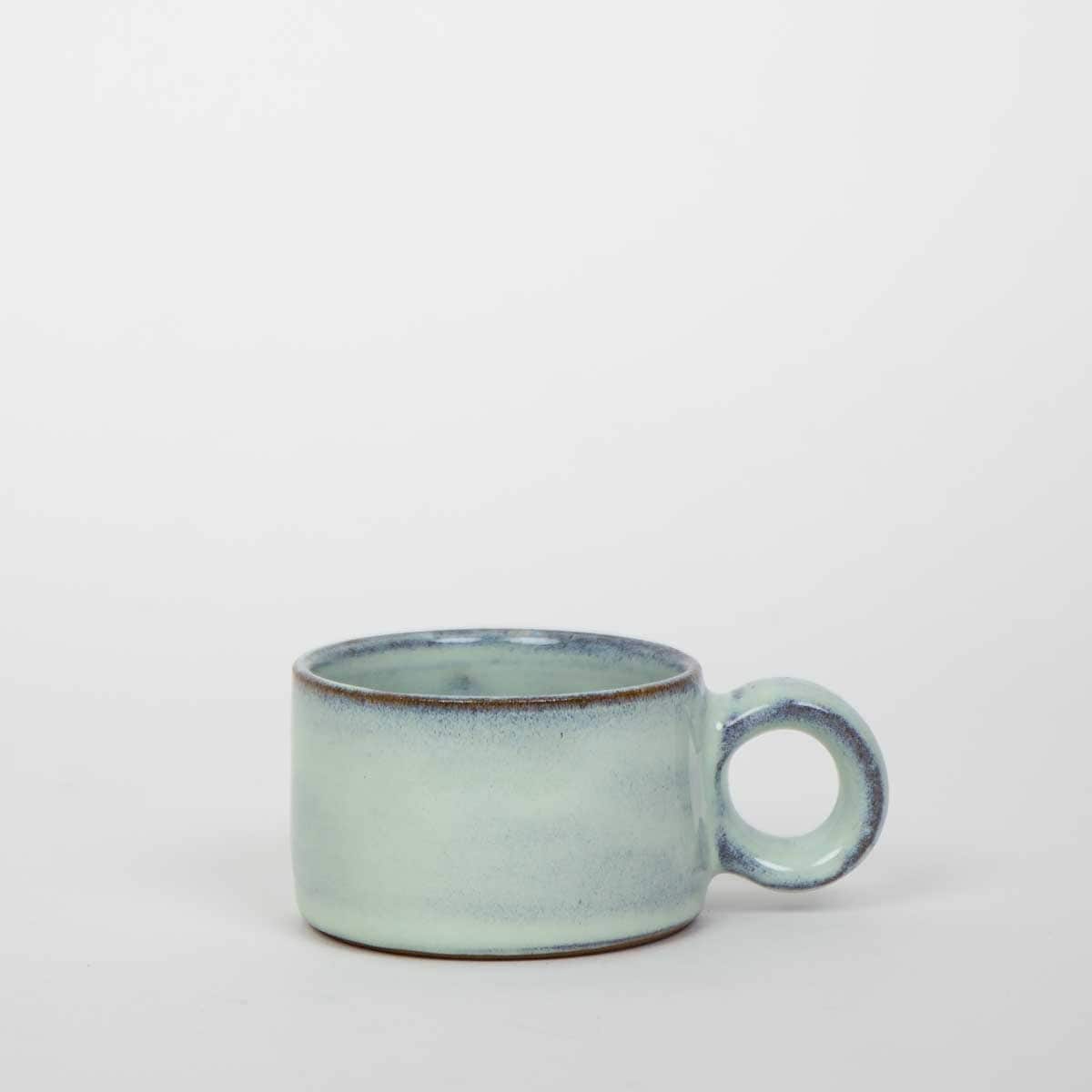 EARTH CYLINDER Ljusstake med öra, turkos