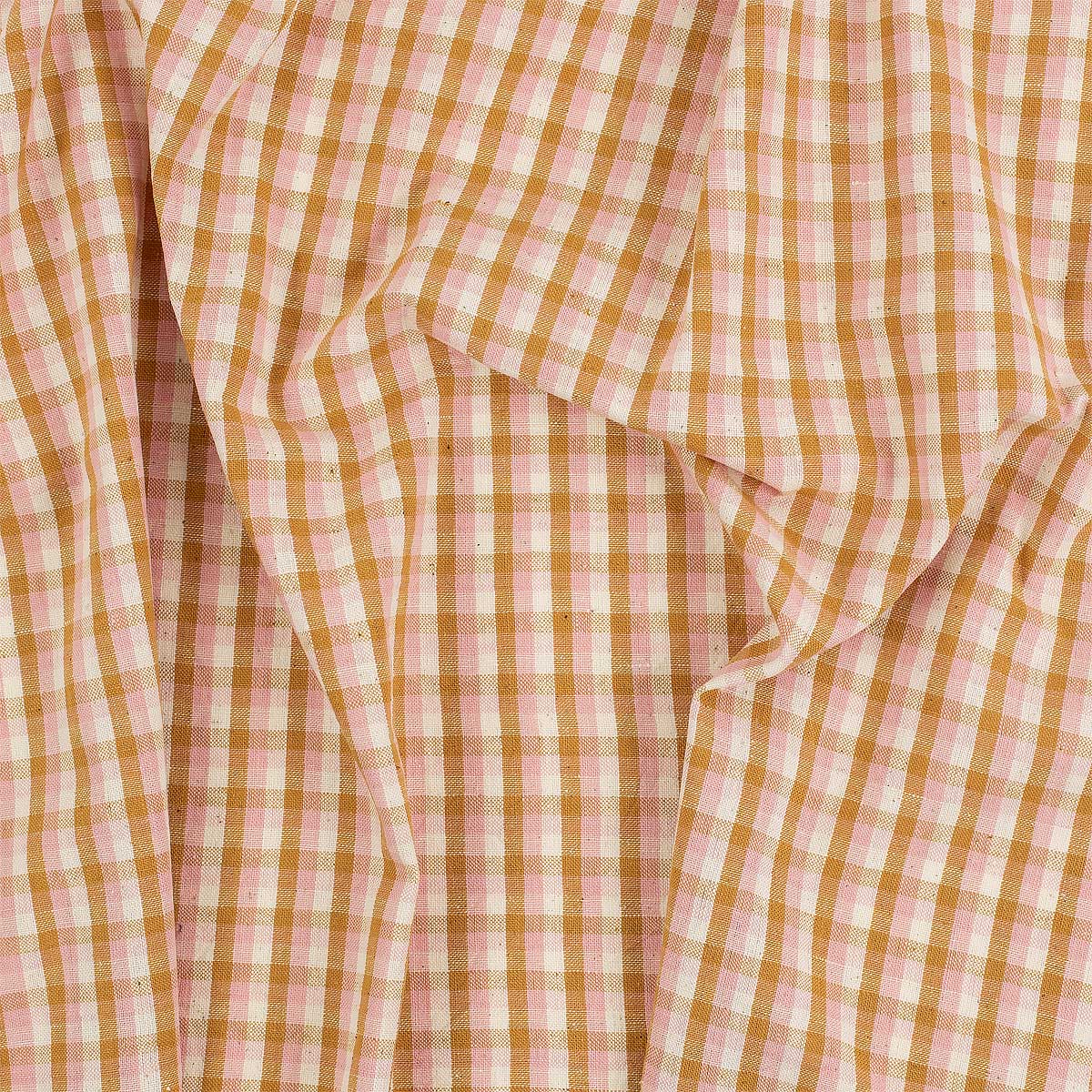 ECO BUFFALO Fabric, pink/orange/white