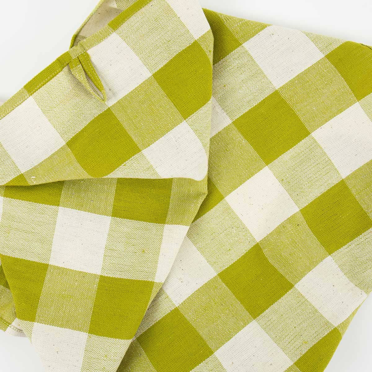 ECO GINGHAM towel, green/offwhite