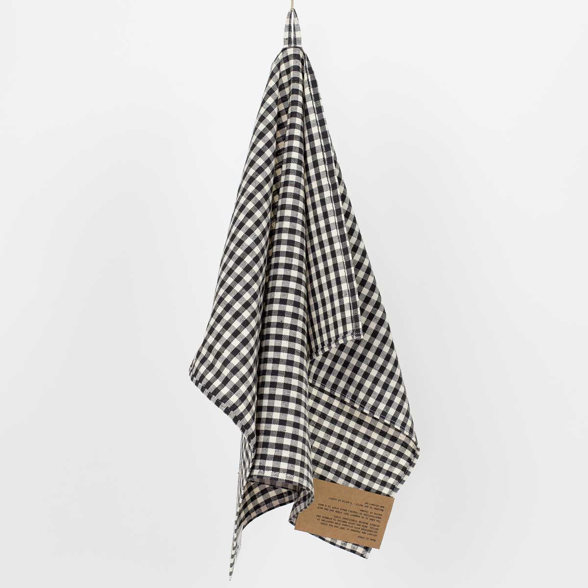 ECO GINGHAM MINI Towel, black/nature