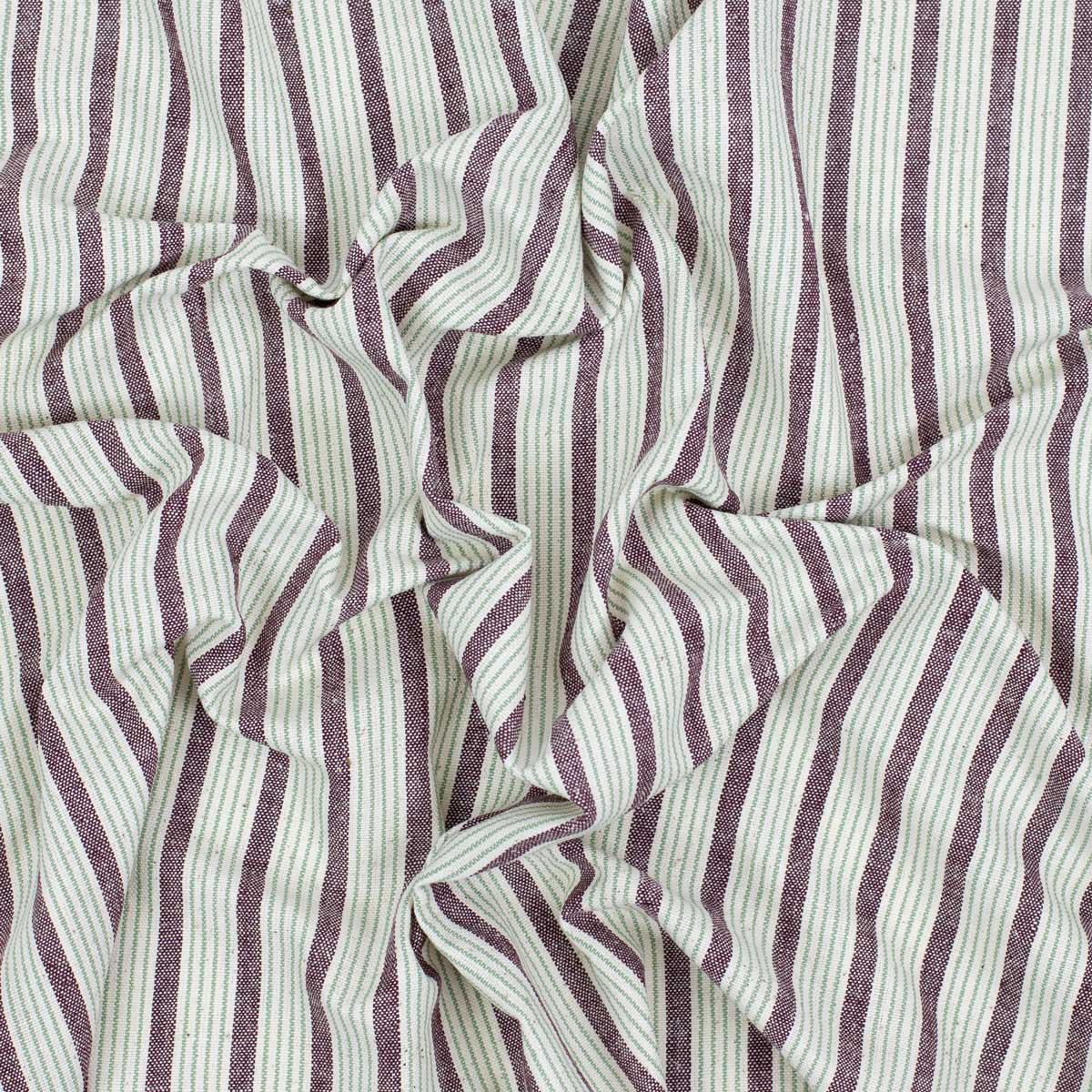 ECO REPEATSTRIPE Metervara, vinröd/vit/grön