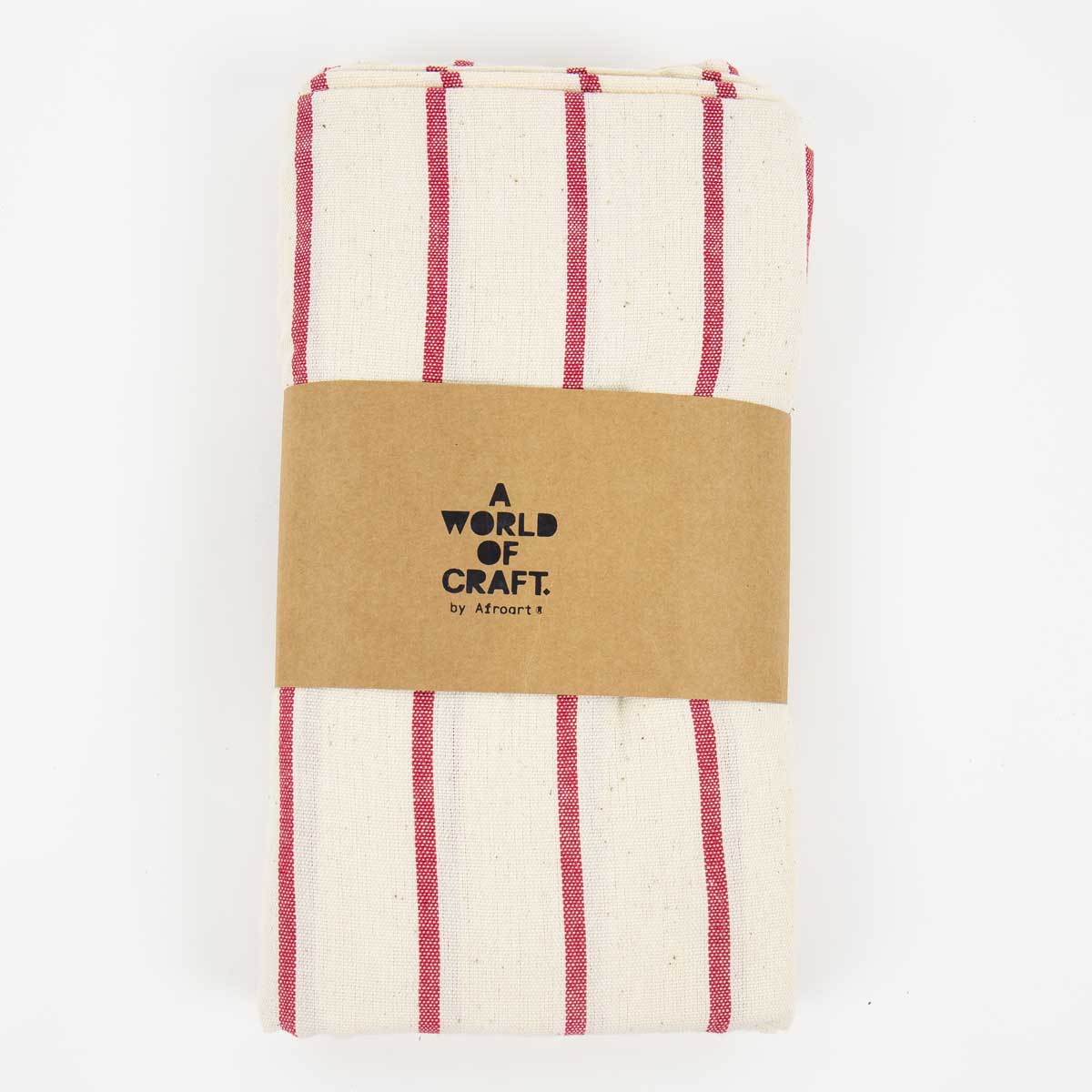 ECO WIDESTRIPE Tablecloth 140x250, white/red