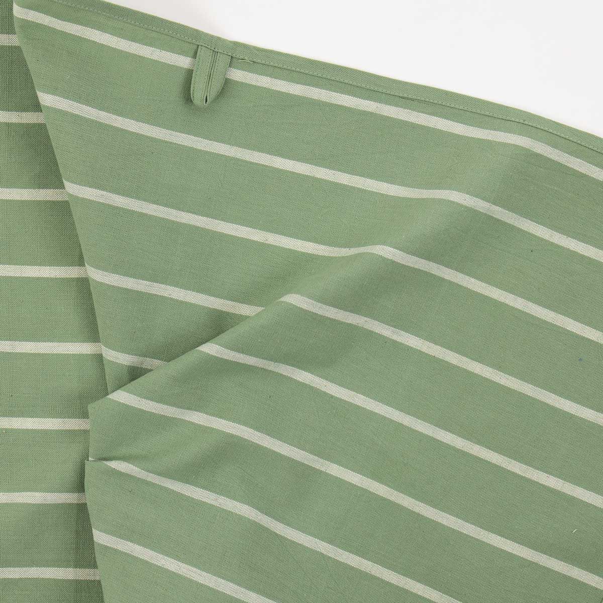 ECO WIDESTRIPE GREEN Handduk, grön/offwhite