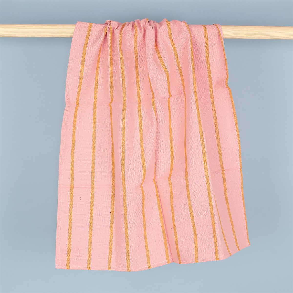 ECO WIDESTRIPE Towel, pink/mustard