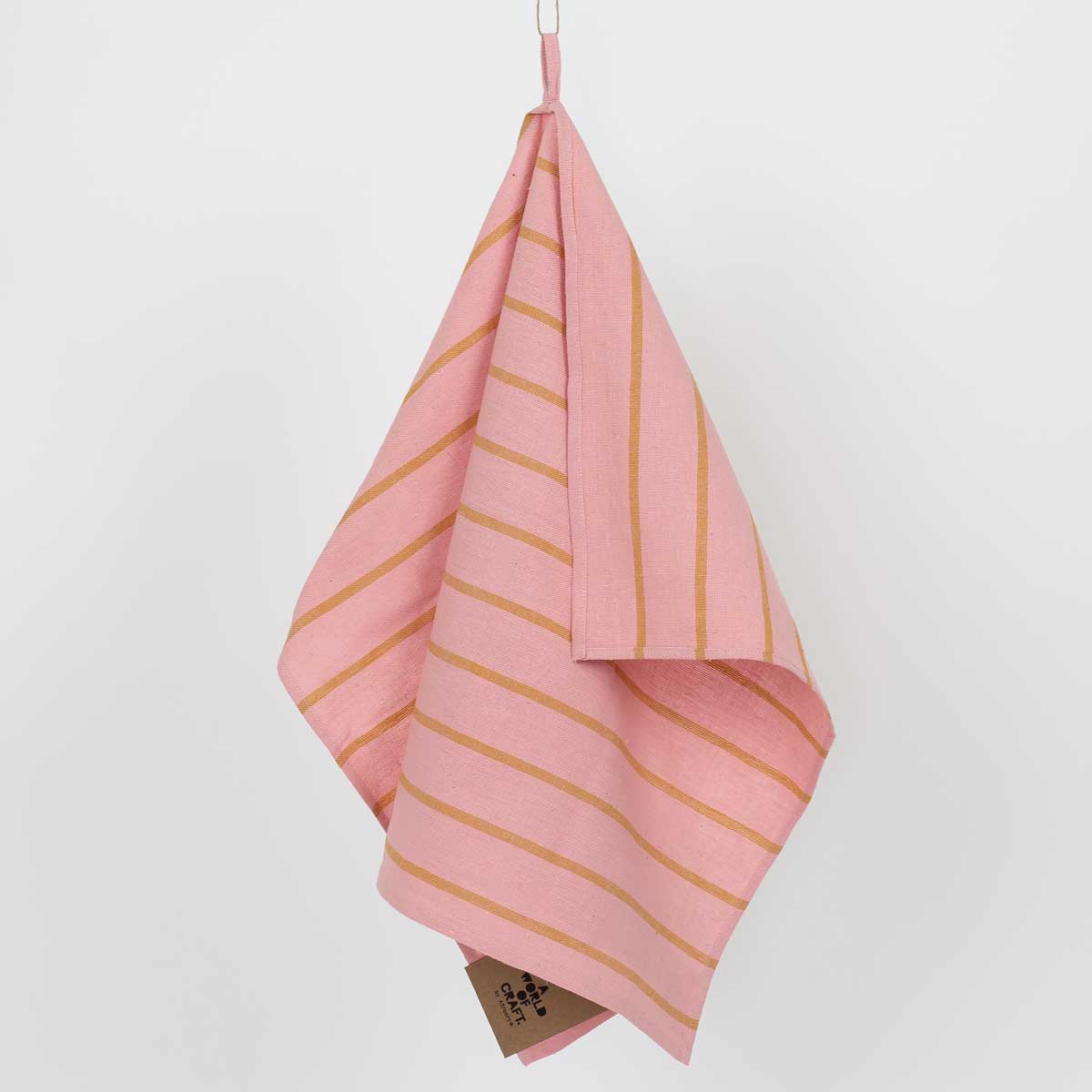 ECO WIDESTRIPE Towel, pink/mustard