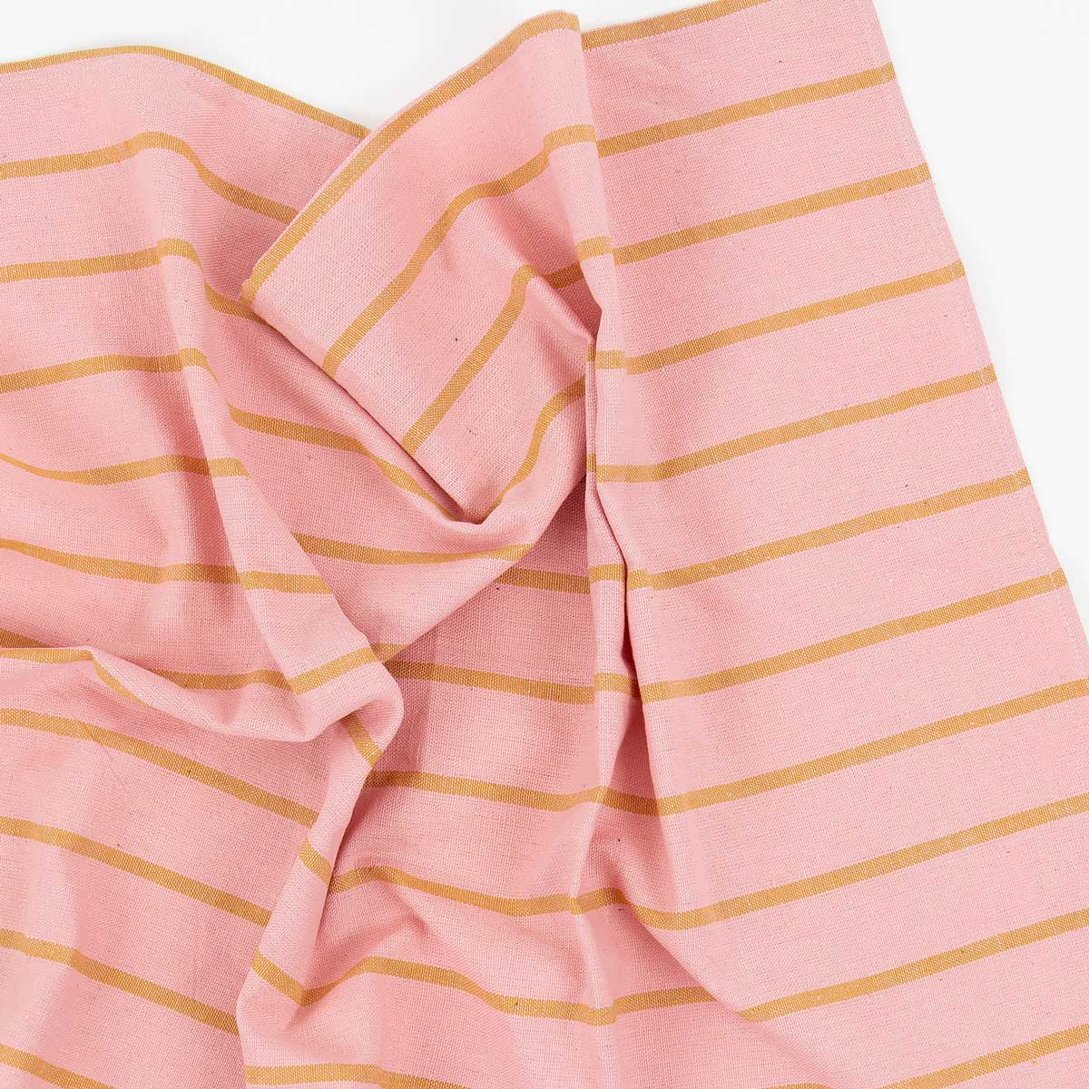 ECO WIDESTRIPE Towel, pink/mustard