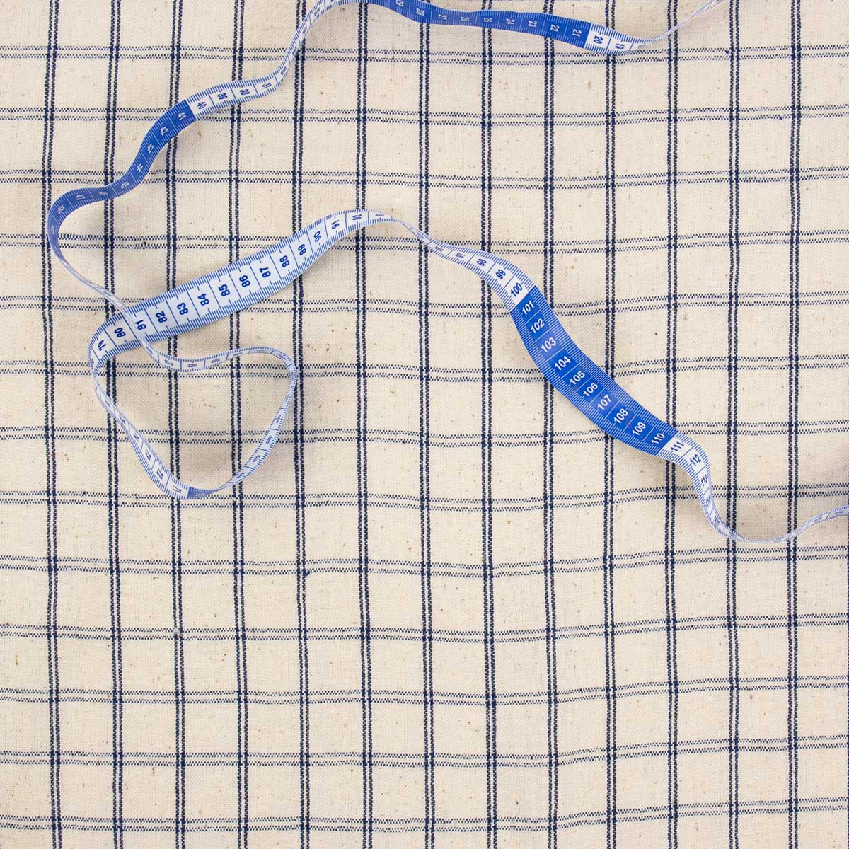 ECO DOUBLEGRID Fabric, offwhite/blue