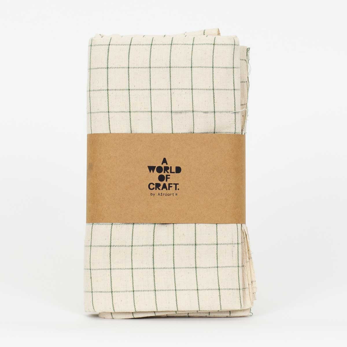 ECO GRID Tablecloth 140x250, offwhite/green