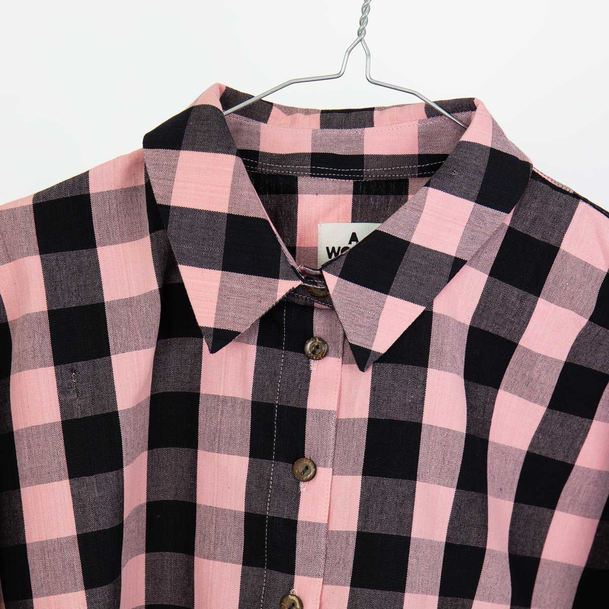 ELVIRA Skjortjacka, rosa/svart