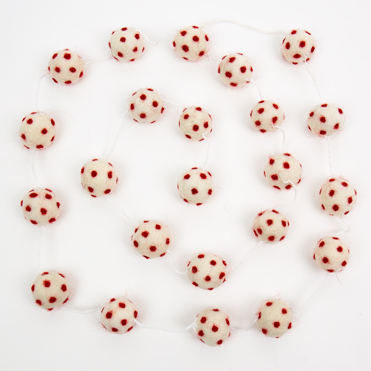FELT BALLS Girlang, prickig