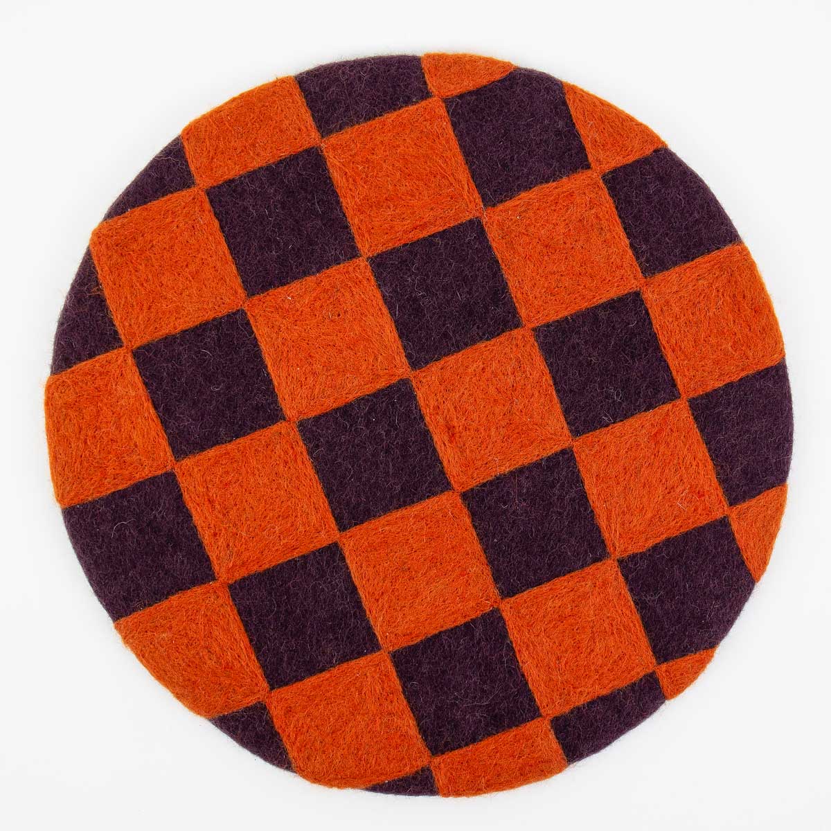 FELT CHESS Sittdyna, aubergin/rost