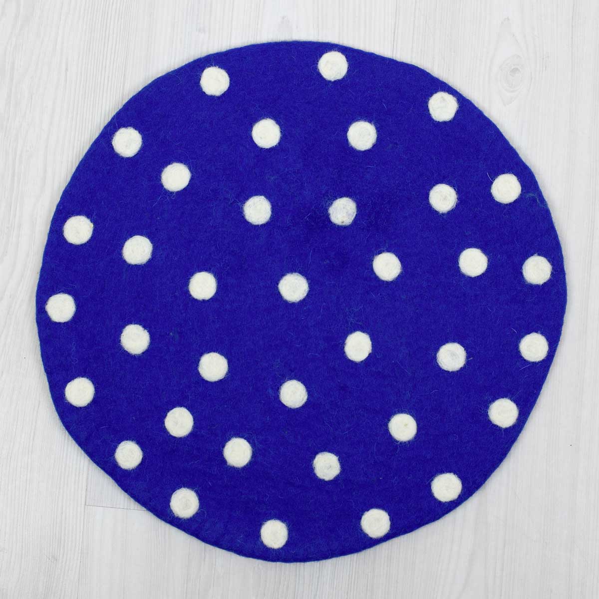 FELT DOT Seat pad, blue white