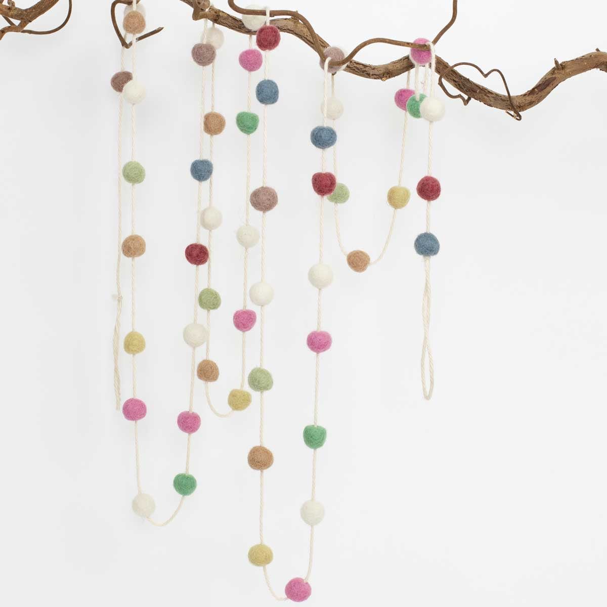 FELT MINIBALLS Garland, pastell