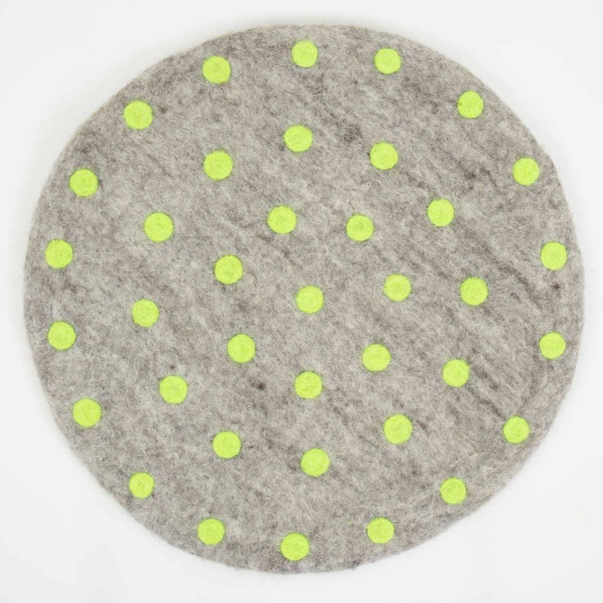 FELT DOT Seat pad, light grey/yellow