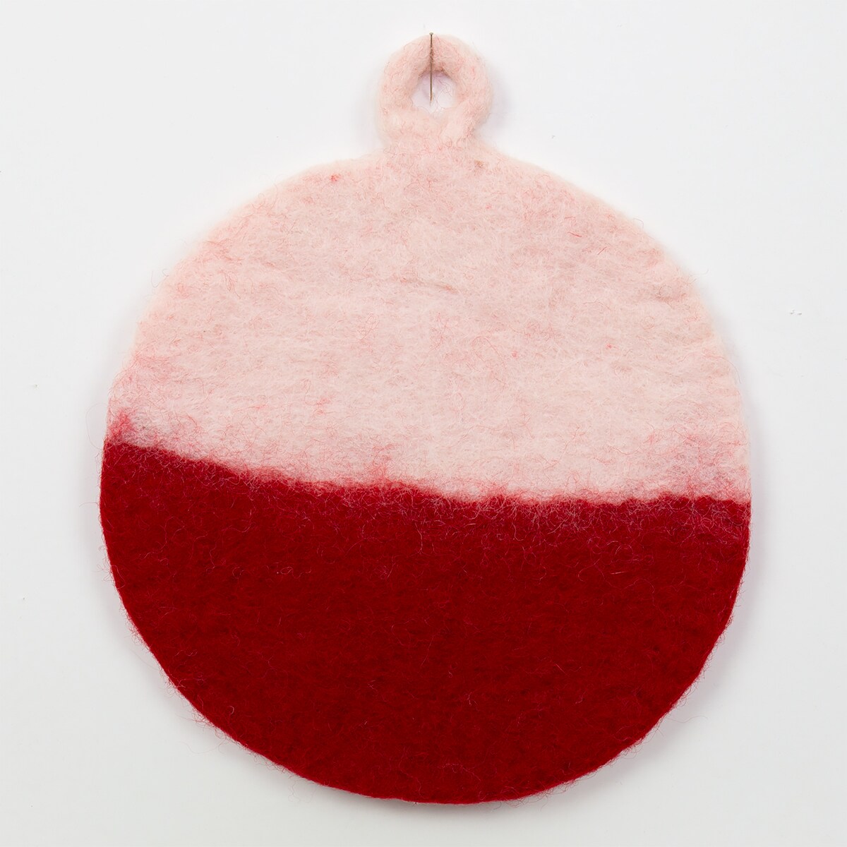 FELT Potholder, red/light pink