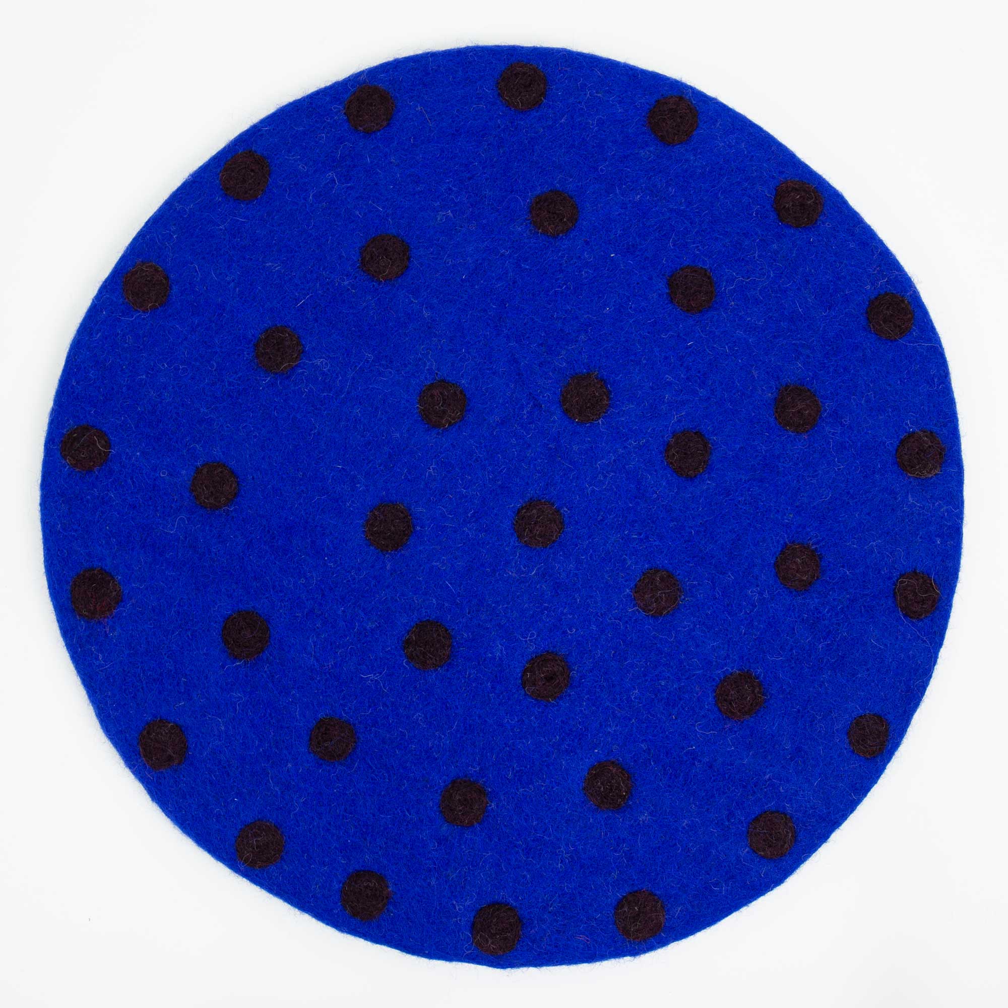 FELT DOT Seat cushion, blue/aubergine