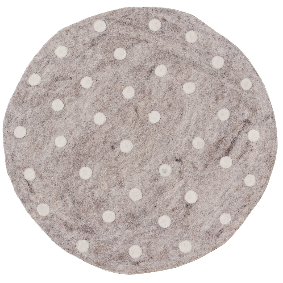 FELT DOT Seat cushion, light grey/white