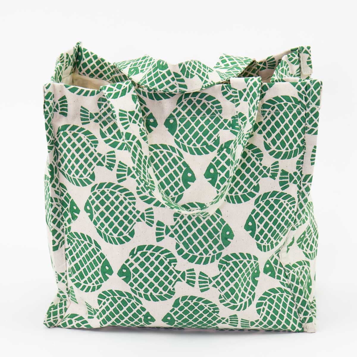 FLATFISH Bag, green/off white