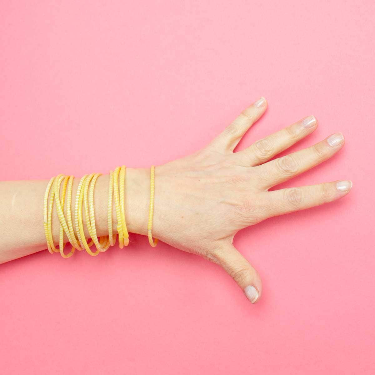 FLIPFLOP Bracelets 10-p, yellow/white