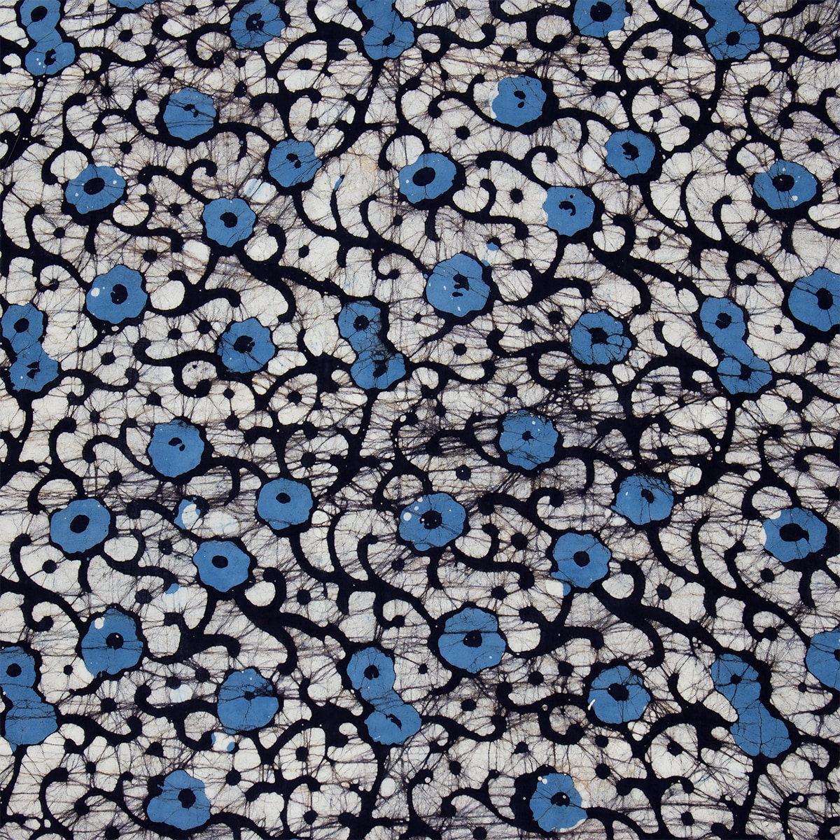 FLOWERY Fabric 105 cm, blue