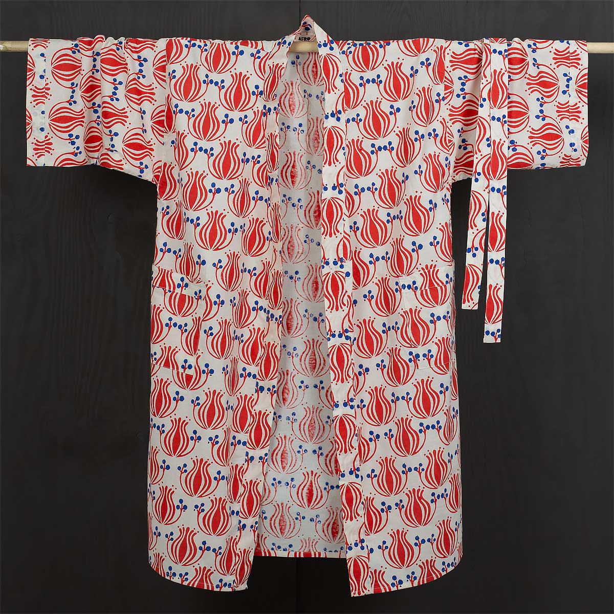 FLOWER Kimono, red/blue