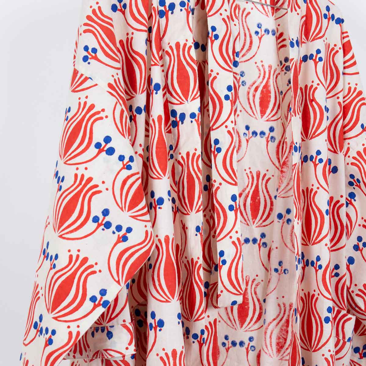 FLOWER Kimono, red/blue