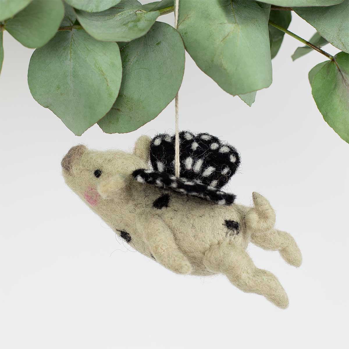 FLYING PIG Christmas ornament