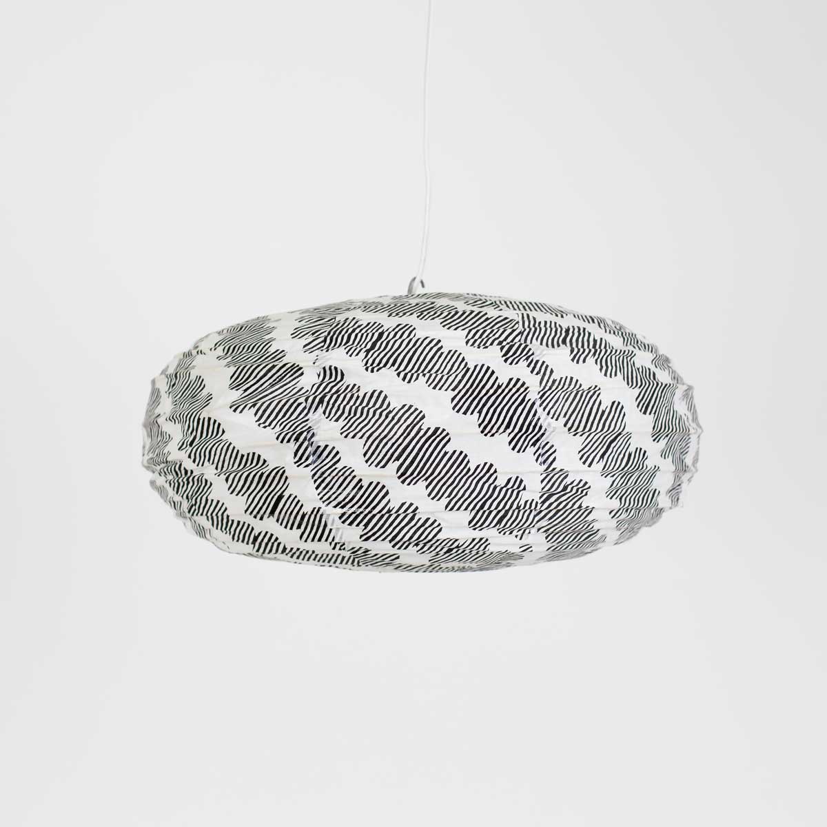 FOG OVAL Lampshade S, white/black