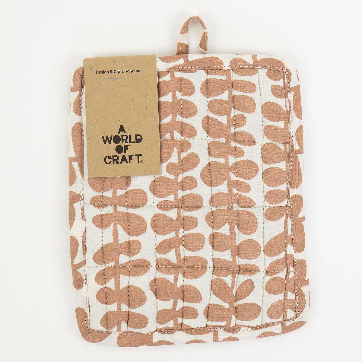 FOLIAGE Grytlapp, rosa/offwhite
