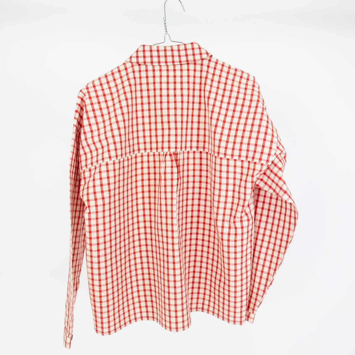 FREDRIKA Skjortjacka, offwhite/röd