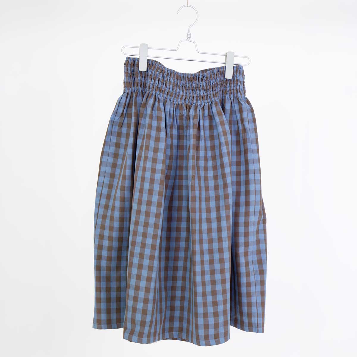 GISELA Kjol, blå/brun, one size