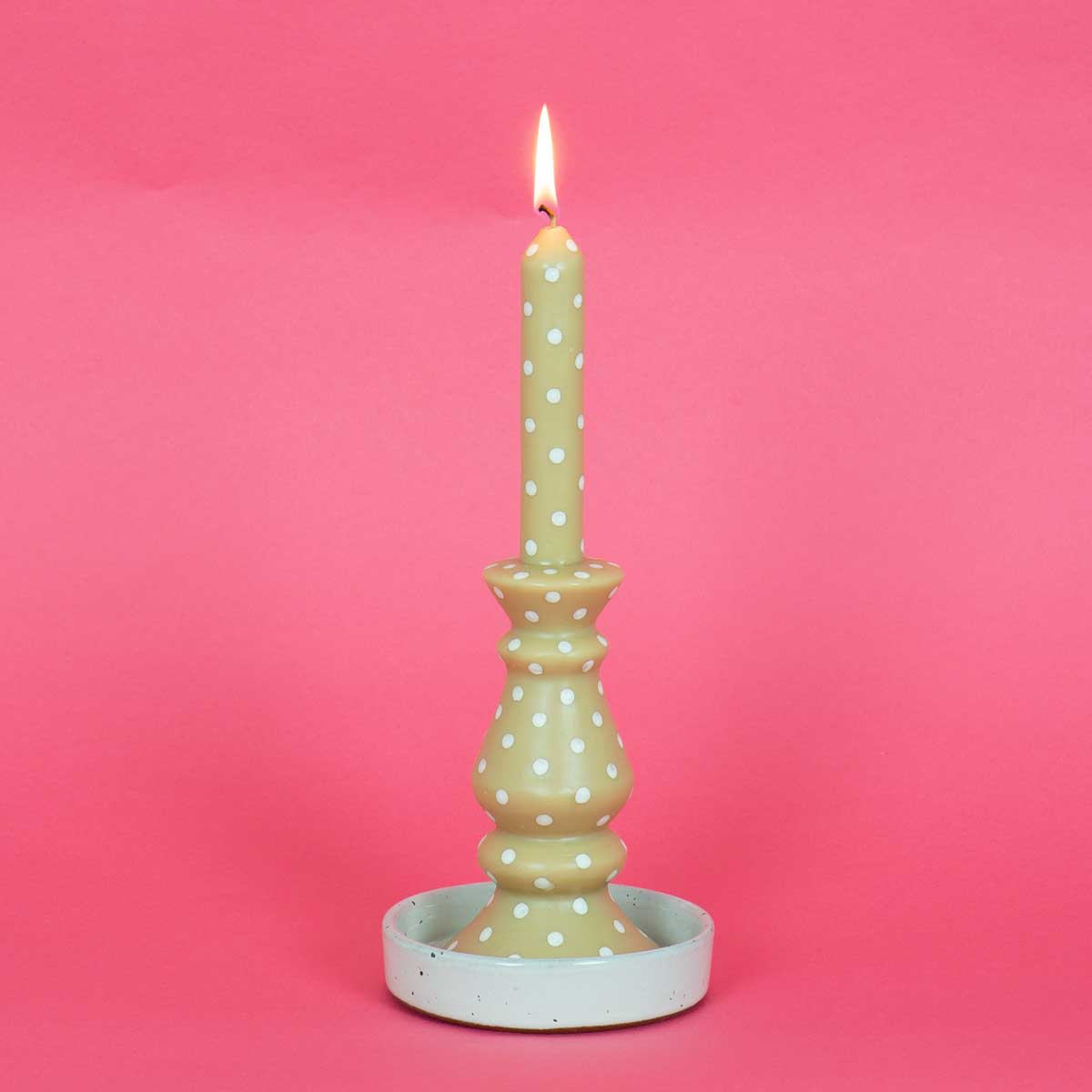 GLOW Candle, beige/white