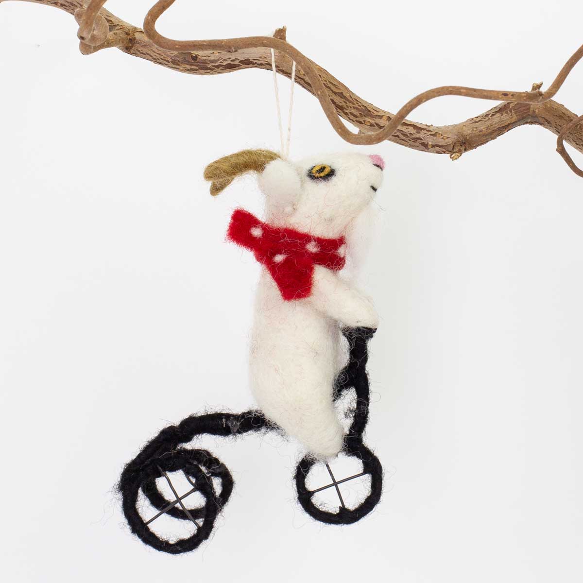 GOAT W BIKE Christmas ornament