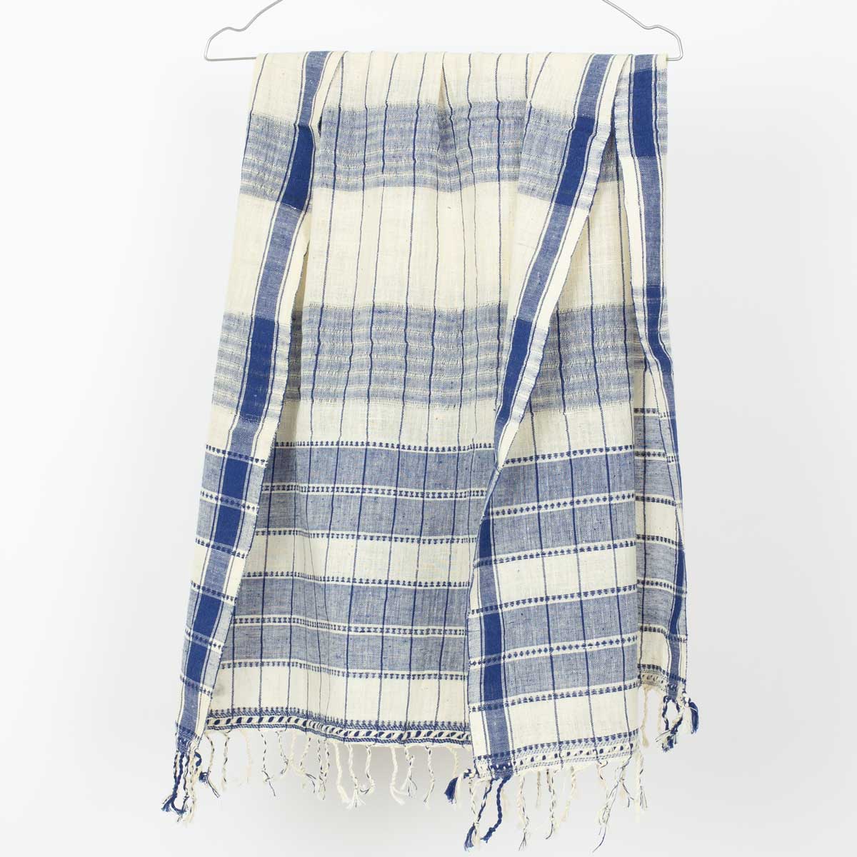 GUJARAT Scarf, blue/white