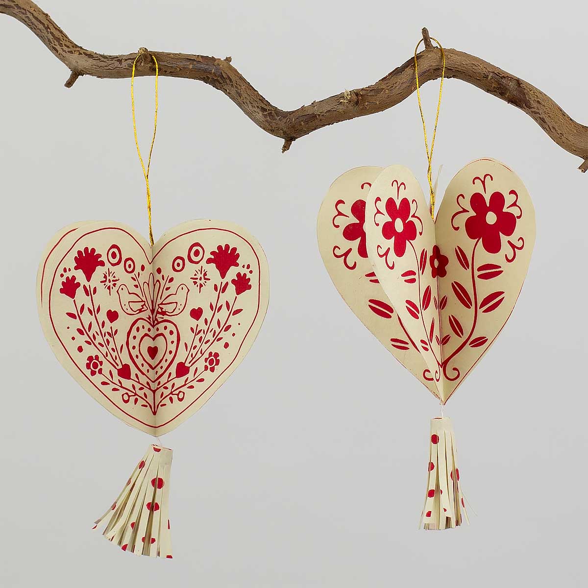 FOLKLORE HEARTS Julhänge 2-pack