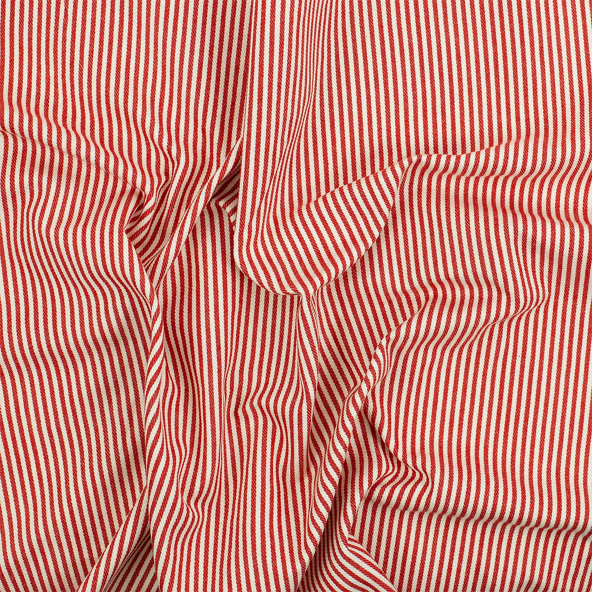 HECTOR Fabric 116 cm, red/white