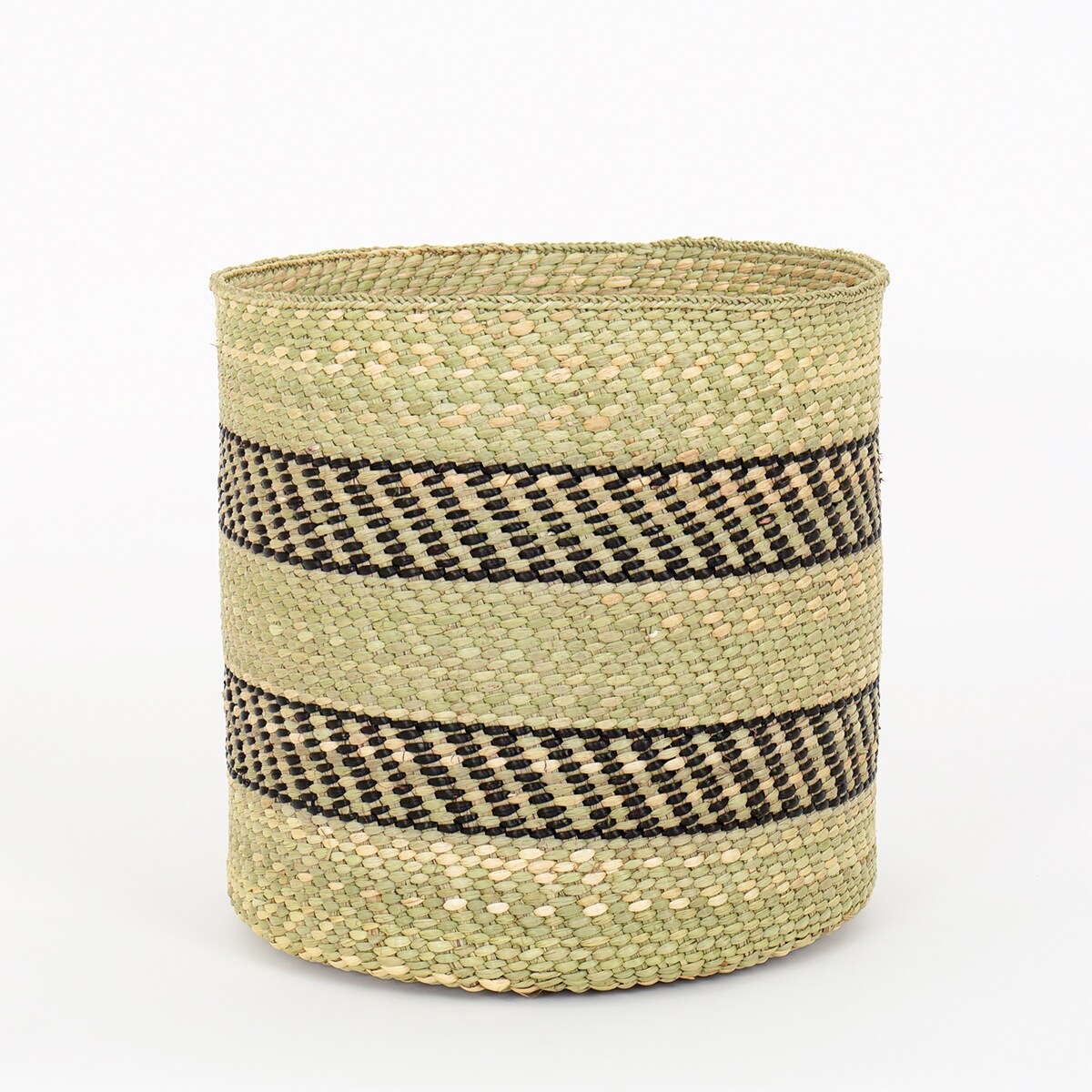 HEHE RUND Basket M, natur/black