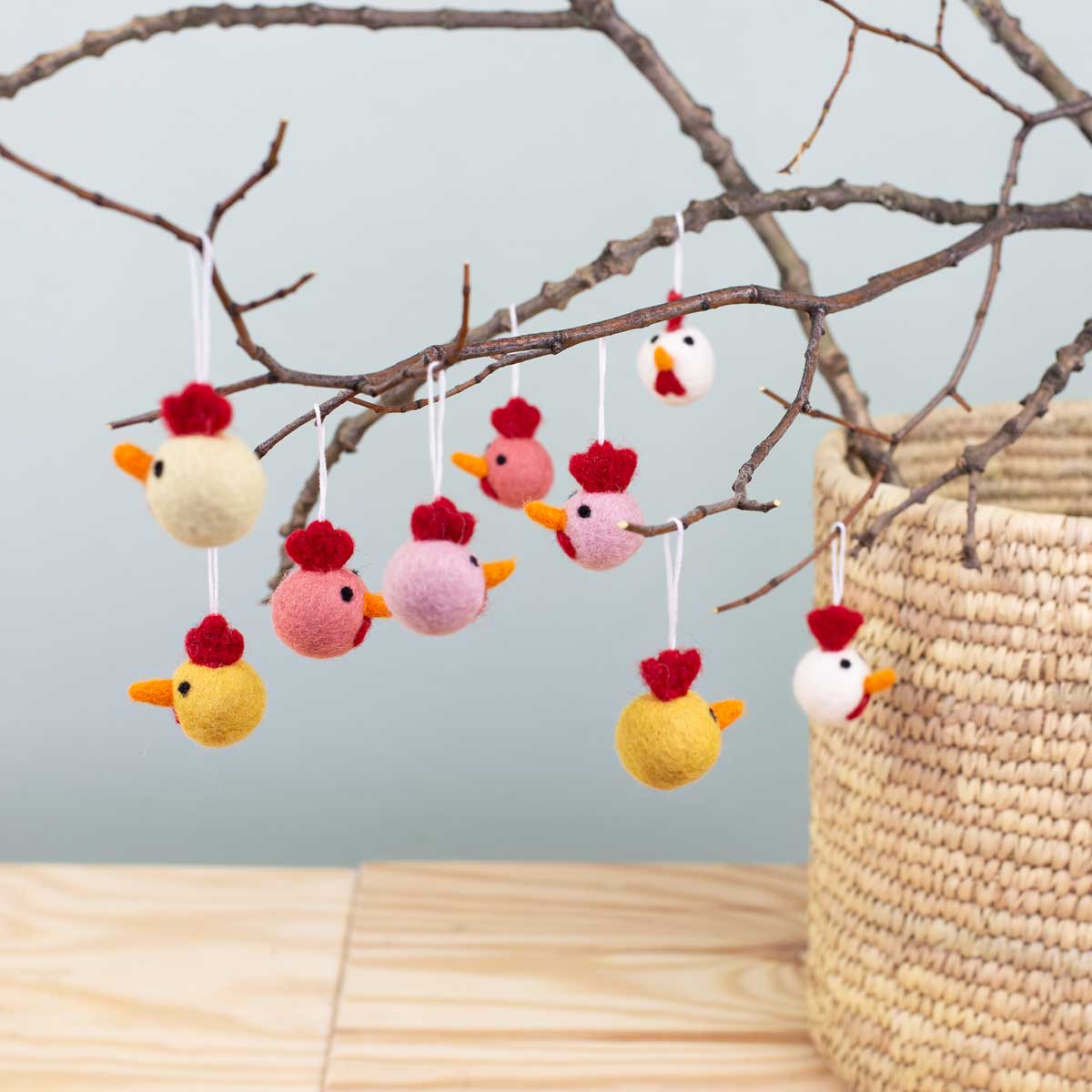 Ullhänge till påskdekoration