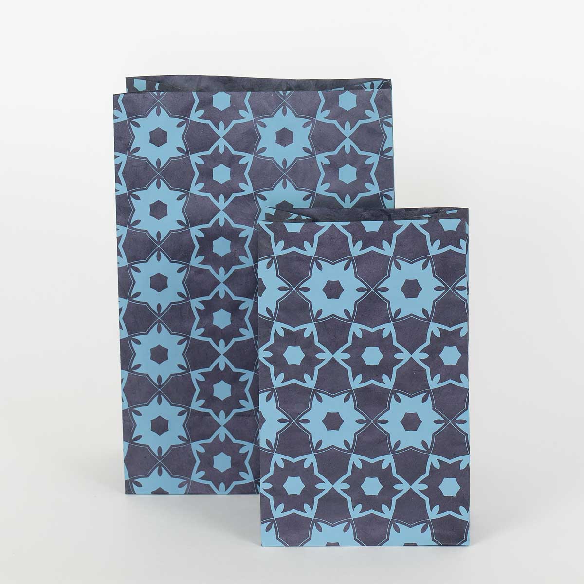 HEXAGON Papperspåse 2-pack, svart/blå