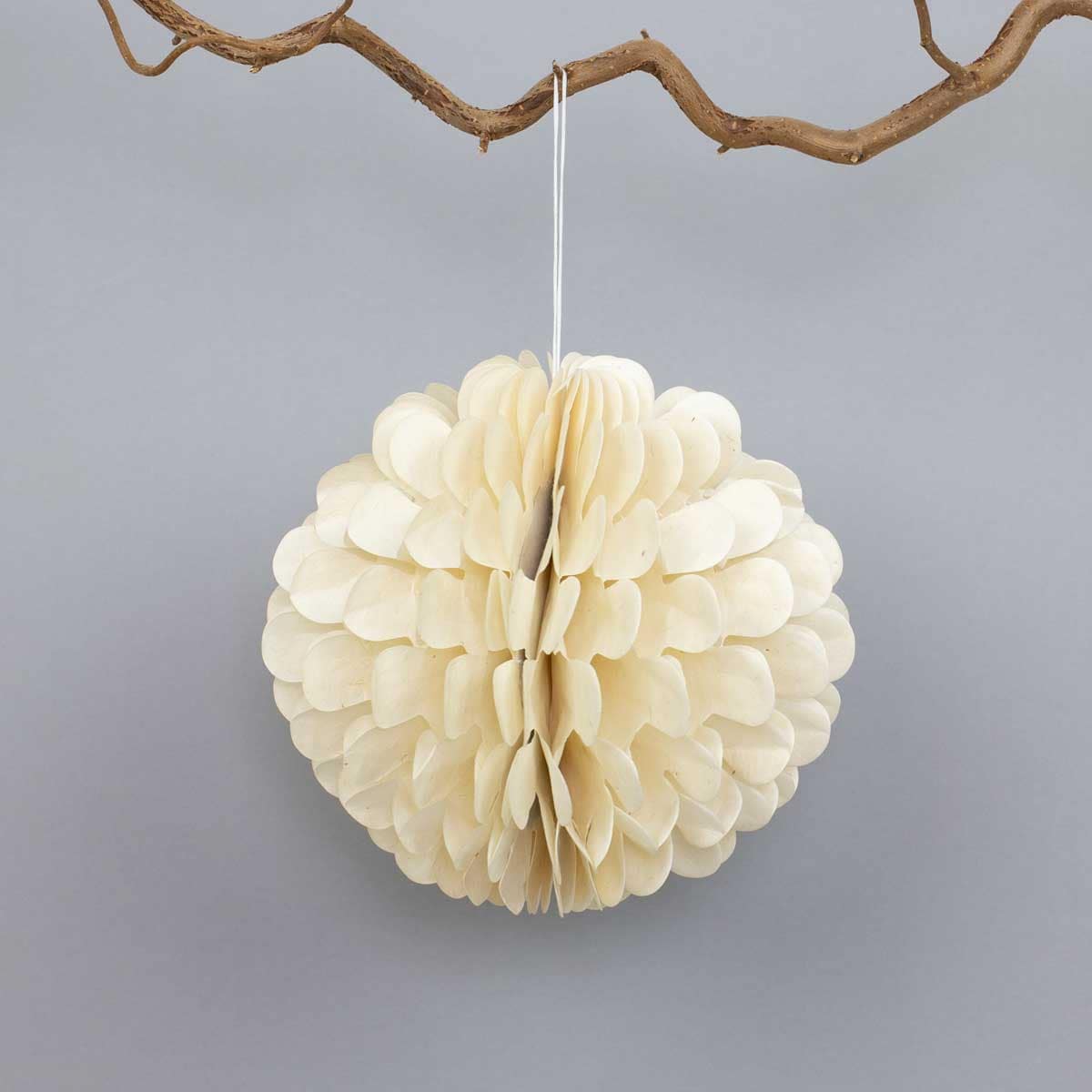 HONEYCOMB FLOWER Christmas ornament L, white