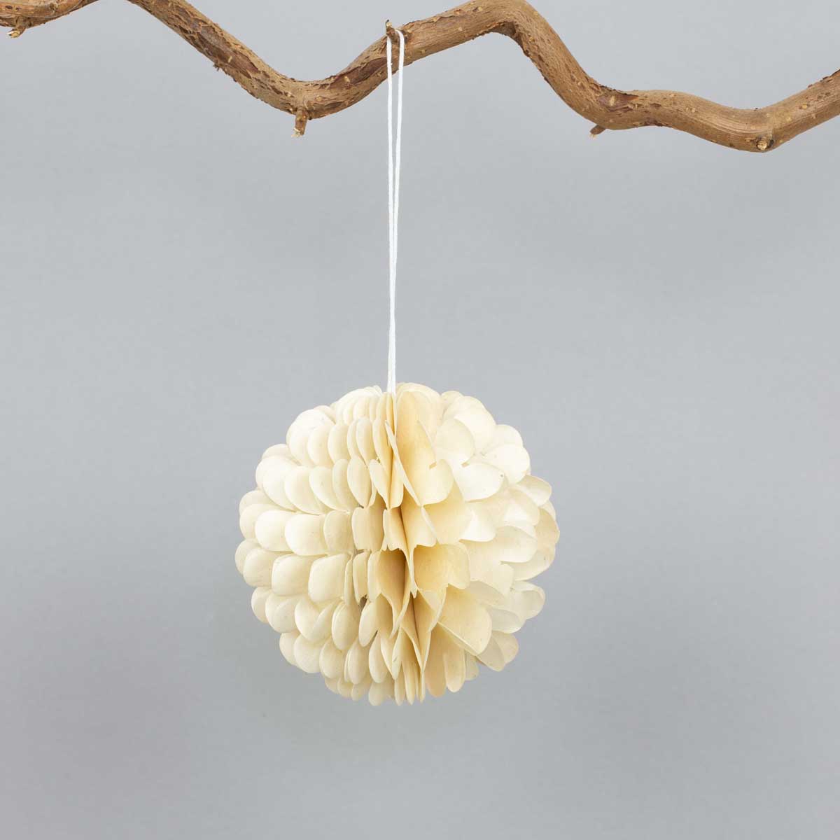 HONEYCOMB FLOWER Ornament, white
