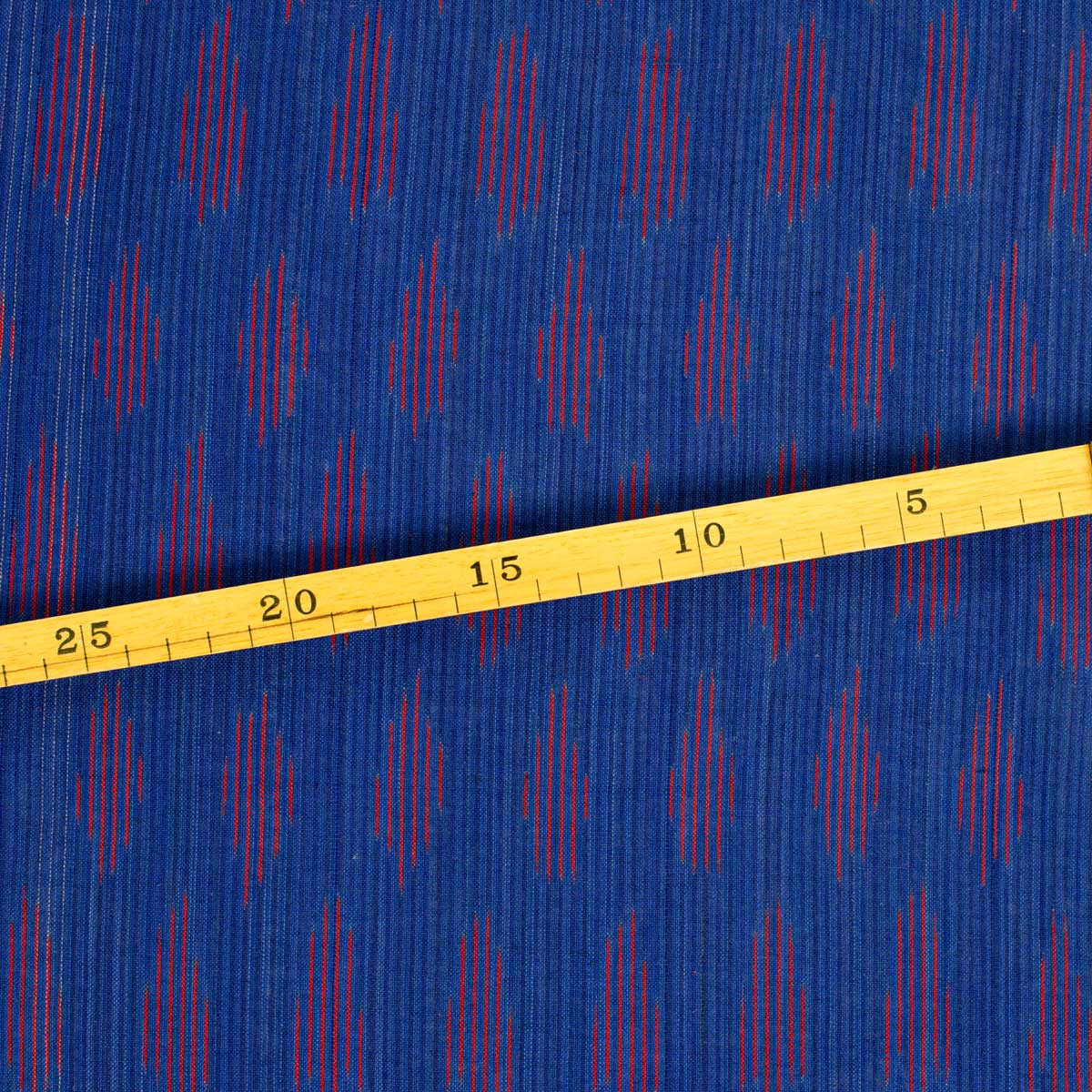 IKAT BLUEBERRY Fabric, blue/red